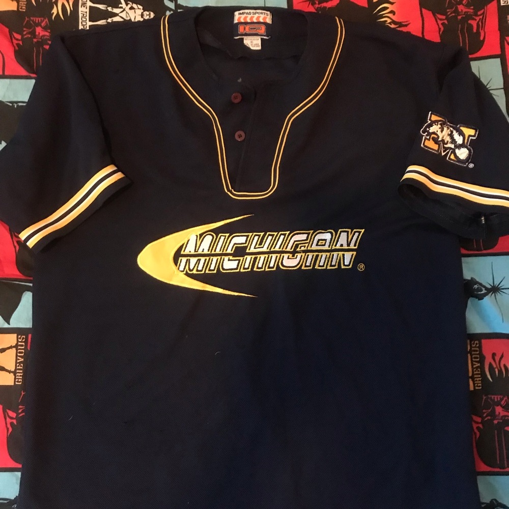 90s University of Michigan Baseball Jersey